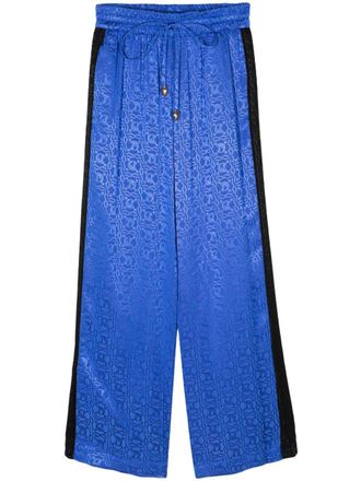 Just Cavalli Pantaloni dritti con effetto jacquard - Blu