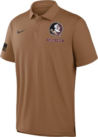 Nike Florida State Military Appreciation Nike Mens Dri-FIT College Polo in Brown | 04PF2EAFTN-YG7