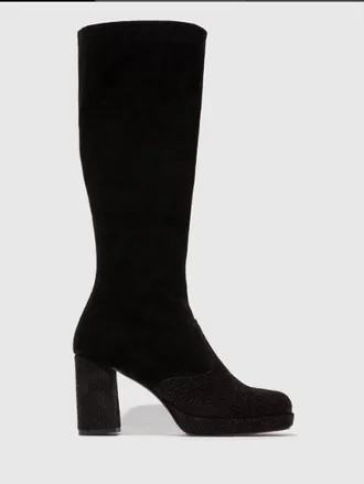 FLY London Womens Zip-Up Boots In Black