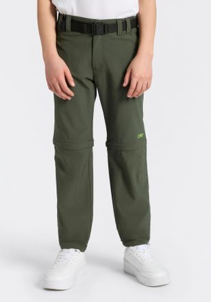 F.lli Campagnolo Zip-off-Hose CMP KID ZIP-OFF-PANT, Damen, Gr. 128, N-Gr, oil gr&uuml;n, Obermaterial: 89% Polyester, 11% Elasthan, Hosen Zip-off-Hose, Elastisch & Atmungsa