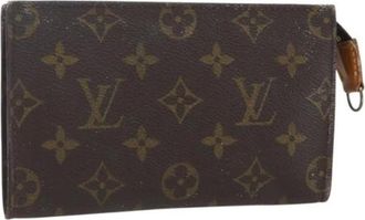 Louis Vuitton Pre-owned Clutches, female, Brown, Size: ONE SIZE Pre-owned Canvas Clutch