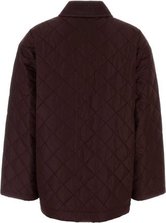 Prada Womens Quilted Re-Nylon Jacket Purple