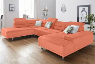 Sit&more Wohnlandschaft &raquo;Mariola U-Form&laquo; mit Federkern, inklusive Kopfteil- und Sitztiefenverstellung