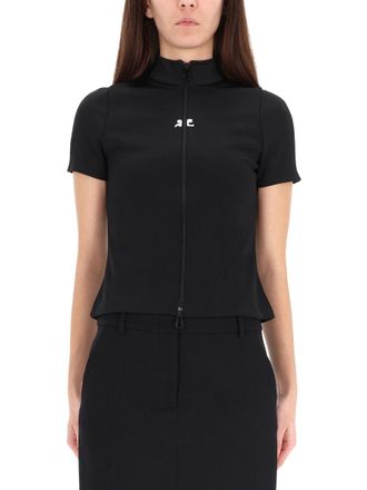 Courr&egrave;ges Interlock Polyester Shirt - Black