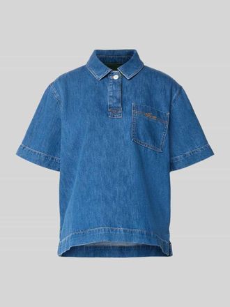 Lacoste Regular Fit Jeansbluse aus reiner Baumwolle in Jeansblau, Gr&ouml;&szlig;e 34