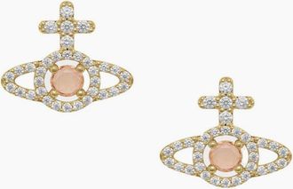 Vivienne Westwood Womens Olympia CZ Earrings Gold - Size: OS