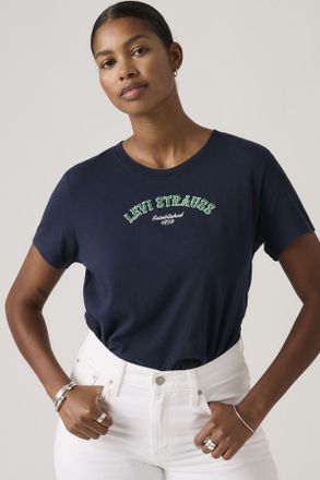Levi's Camiseta Graphic Favorite - Mujer - XS - Azul / Funky Collegiate Navy Blazer