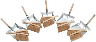 OEM Juego De Recogedor Con Mango De Madera 10x Cepillo De Mano De Coco 5x Recogedor Sorex