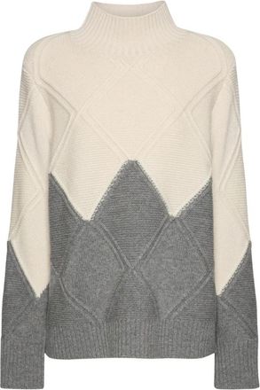 Elena Miro Maglia Lupetto - Dames - Coltruien - Veelkleurig - L - Truien & Vesten