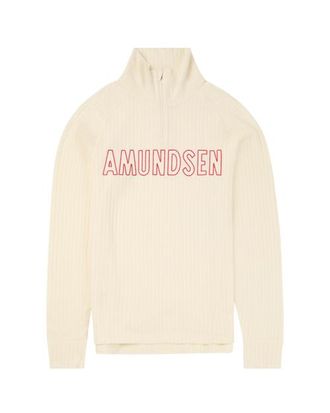 Amundsen & Scott Heros Hide Half Zip Mens in Natural/logo at Nordstrom, Size Xx-Large Eu