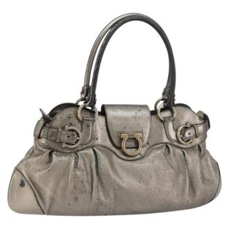 Ferragamo Pre-owned Handbags, female, Gray, Size: ONE SIZE Pre-owned Handbag