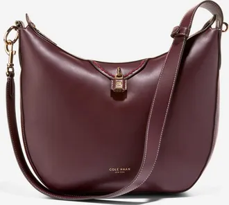 Cole Haan Womens Lockheart Hobo Bag - Red