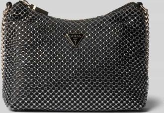 Guess Umhängetasche mit Label-Detail Modell ZALINA in Metallic Black, Größe 1