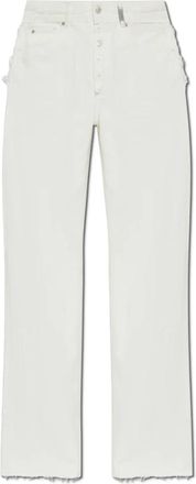 Alexander McQueen Jeans met vintage effect - Heren - Regular Fit Jeans - Wit - XL - Katoen - Jeans