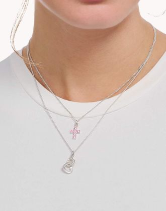 Thomas Sabo Pendente a cuori intrecciati in zirconia e argento sterling