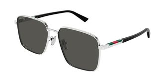 Gucci GG1965SK Asian Fit 001 Mens Sunglasses Silver Size 60 - Free RX Lenses - Free RX Lenses