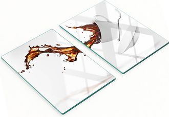 OEM Tablas De Servir De Cristal Para Cocina Con Estampado De Caf&eacute; Derramado, 2x40x52 Cm