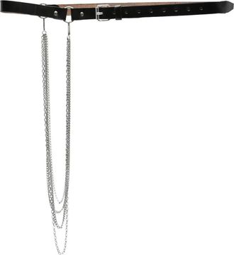 Our Legacy Chain Belt - Dames - Riemen - Zwart - 90 CM - Leer - Accessoires