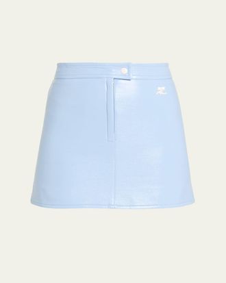 Courr&egrave;ges Reedition Vinyl Mini Skirt