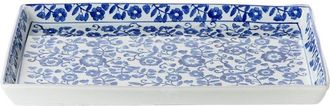 Two's Company Chinoiserie Hand-Painted Floral Tray