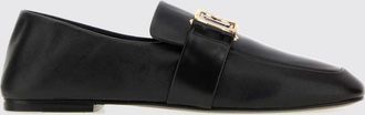 Lanvin Smooth Leather Loafers with Metal Logo on the Penny Bar