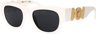 Versace Iconische stijlvolle zonnebril voor oogbescherming - Heren - Zonnebrillen - Wit - 52 MM - Accessoires