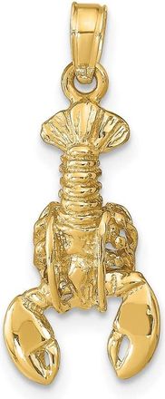 Diamond2Deal 10k Yellow Gold 3-D Moveable Lobster Pendant