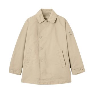 Stone Island David-TC Ghost Pea Coat - Heren - Mantels - Beige - Maat: S Leer