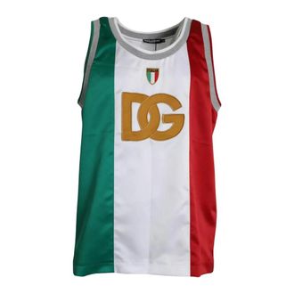 Dolce & Gabbana Sleeveless Tops, male, Multicolor, Size: S Sleeveless T-shirt