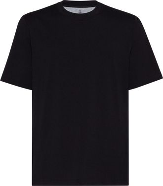 Brunello Cucinelli crew-neck cotton jersey T-shirt - men - Cotton - 3XL - Black