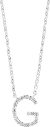 Effy Diamond Initial Pendant Necklace in Silver at Nordstrom Rack, Size 18