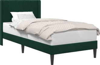 vidaXL Estructura De Cama Verde Oscuro 100 X 200 Cm Terciopelo Vidaxl