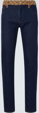 Gucci GG Canvas mid-rise tapered jeans