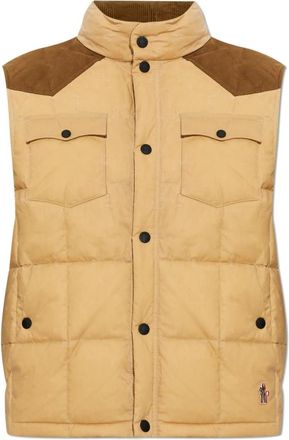 Moncler Apr&egrave;s-Ski Vest - Heren - Bodywarmers - Bruin - S - Katoen - Jassen