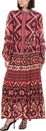 Farm Rio Farm Rio Graphic Ainika Red Maxi Dress
