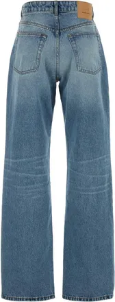 Ami Womens Denim Jeans Usedblue Exterior: Cotton