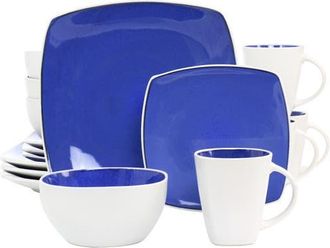 Gibson Home 16 Piece Stoneware Dinnerware Set in Blue at Nordstrom