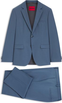 HUGO BOSS Two-piece extra-slim-fit suit in wool-blend poplin