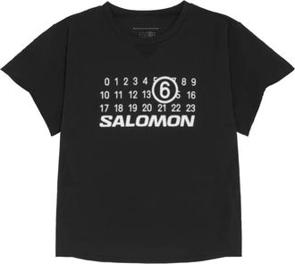 MM6 Maison Margiela X Salomon x Salomon T-shirt con logo - Nero
