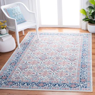 Safavieh Brentwood Machine Made Area Rug, Beige / Navy Traditional Style Easy Care