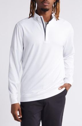 Swannies McKinnon Quarter Zip Golf Pullover in White at Nordstrom, Size Xx-Large