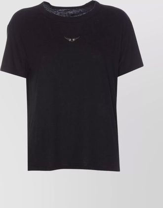 Zadig&Voltaire crewneck top embellished strass logo