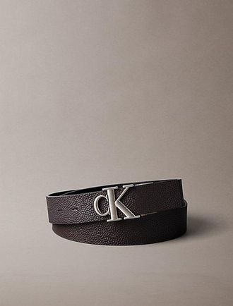 Calvin Klein Cintur&oacute;n Con Logo De Monograma Reversible De Piel