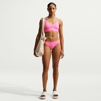 Nike Womens Swim Effortless Essential Sling Bikini Bottom in Pink | NESSF246-663