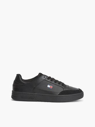 Tommy Hilfiger Leather Mixed Texture Basketball Trainers