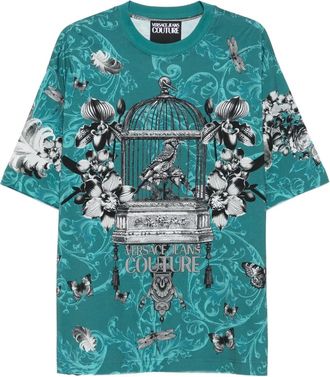 Versace Jeans Couture T-shirt a fiori - Blu
