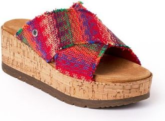Minnetonka Posey Platform Wedge Slide Sandal in Horizon Multi at Nordstrom, Size 10