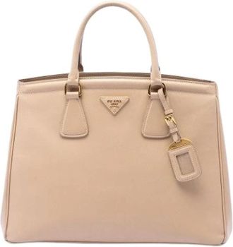 Prada Pre-owned Parabole Tote Bag - Dames - Vintage Shopper - Beige - ONE Size - Leer - Vintage
