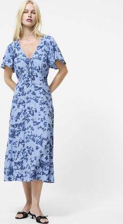 French Connection Womens Blue Soft Draped Crepe Dress - Size 16 UK