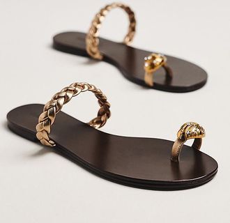 Lola Cruz Mona Toe-Ring Sandals